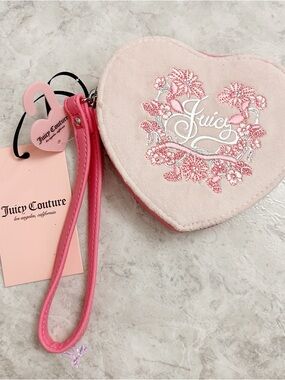 Juicy Couture Pink In Bloom Floral Coin Purse Wallet NWT
